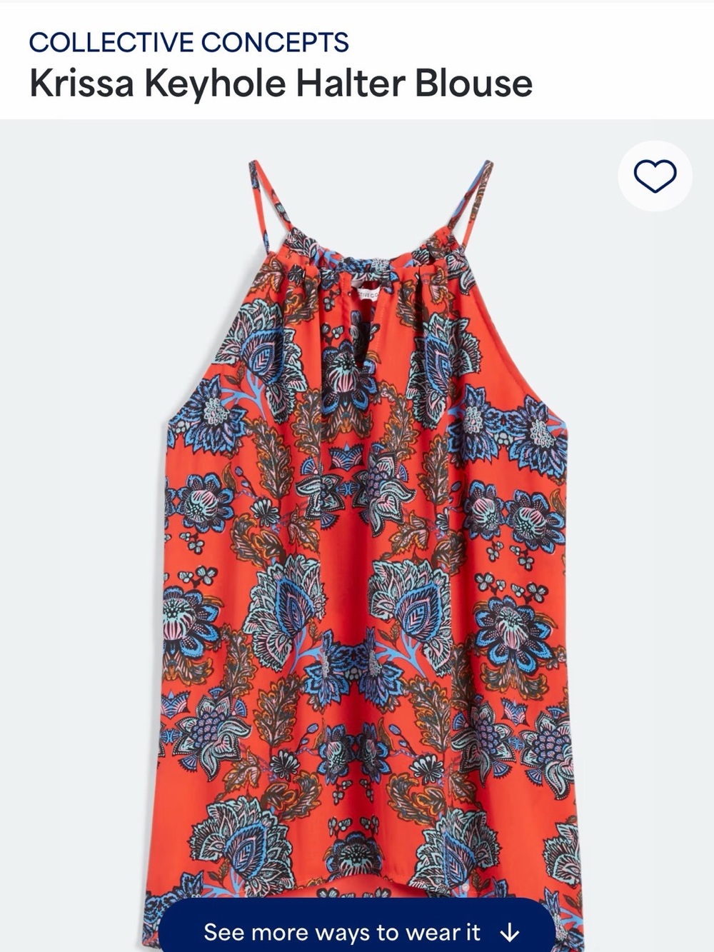 COLLECTIVE CONCEPTS
Krissa Keyhole Halter Blouse